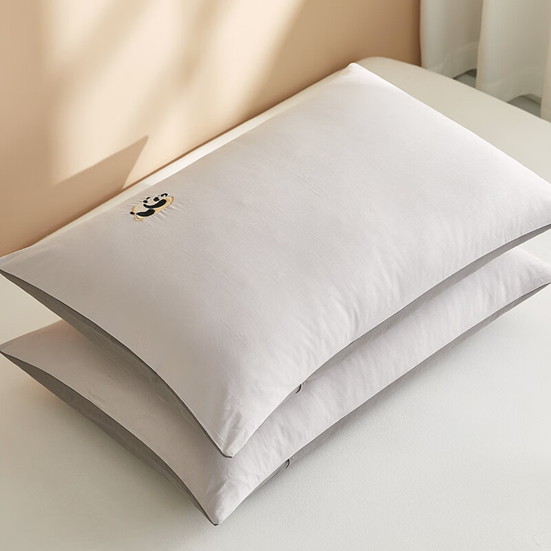 Наволочка MUJI из 100% хлопка, размер 48x74 см, класс А, с вышивкой, 2 шт.