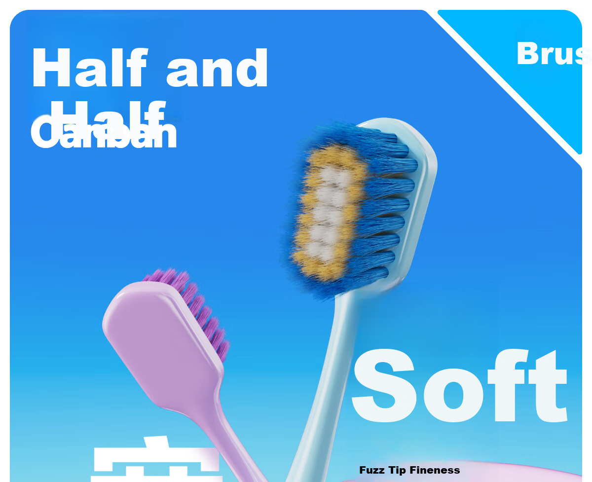 Canban Cloud-Soft Extra Protection Toothbrush, High-Density Bristles, Soft Bristles for Gum Care, Wide Head, Efficient Cleaning, 4-Pack 1