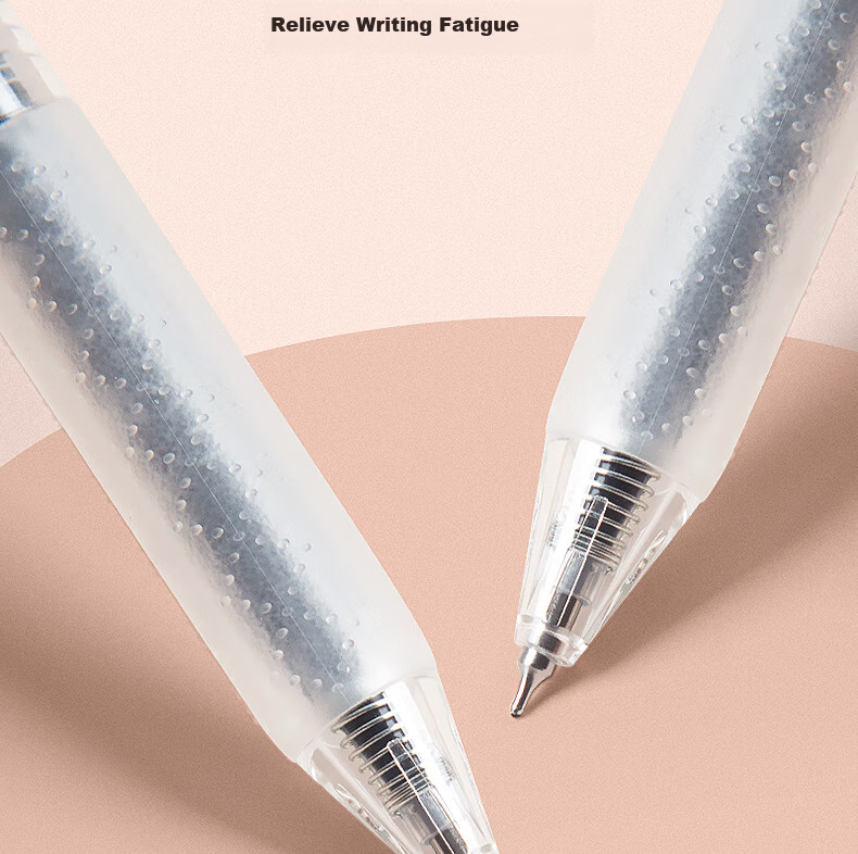 Dongmi Gel Pen, Red Ink, CS Tip, Retractable, for Exam Practice, Teacher's Marking, Large Capacity, Super Writing, High School Exam, Quick-Drying, 0.5mm, Dongmi Transparent Barrel, 3 Pcs, DM-993 12