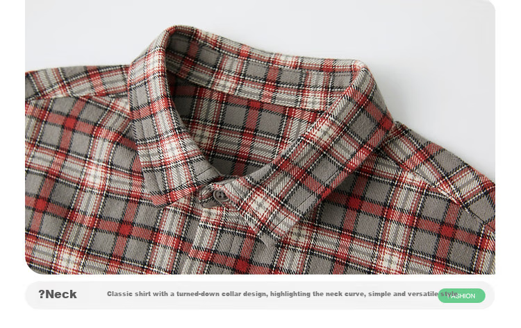 Duoduojia [Color-Block Small Check Pattern Brushed Shirt] Boys Versatile Shirt Spring And Autumn 2026 Children's Casual Long-Sleeve Jacket 29
