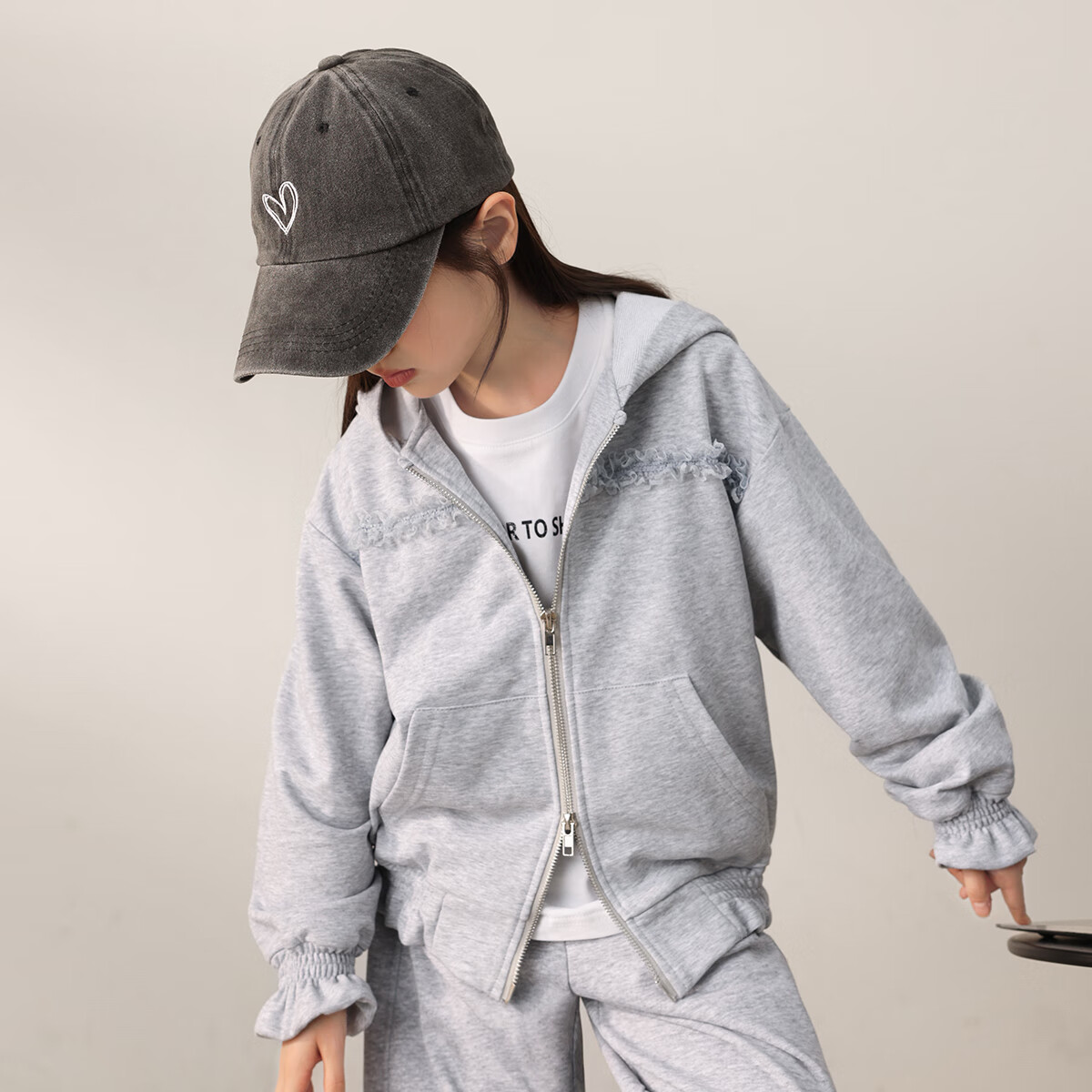 LUSON Chen Dazhu Girls Casual Set Autumn Thin Big Kids Sportswear Children's Autumn Clothes