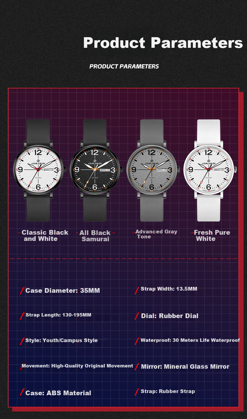 GEORGCOUNT Watch for Men, 2025 New Model, Specially Designed for Middle And High School Students' Exams, Suitable for Top Students, Civil Servants, Postgraduate Entrance Exams, Quiet Operatio 18