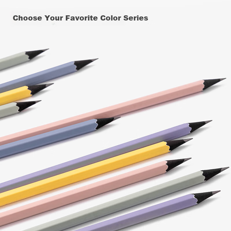 Deli [Best-Selling Product] Colored Wooden Pencil with Hexagonal Shaft for Drawing, Doodling, Exams And Sketching, Black Wood Pencil Gift NS724-HB_10 Pack (Black)