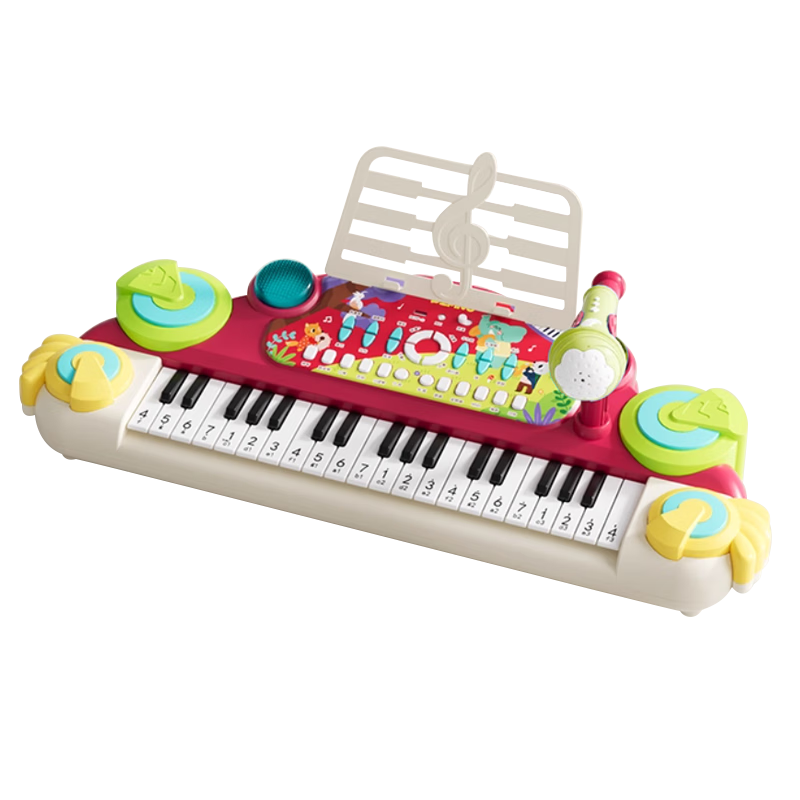 Guangduola Children's Electronic Keyboard Baby Beginner Early Education 37-Key Playable with Microphone Small Piano Boys and Girls Birthday Gift