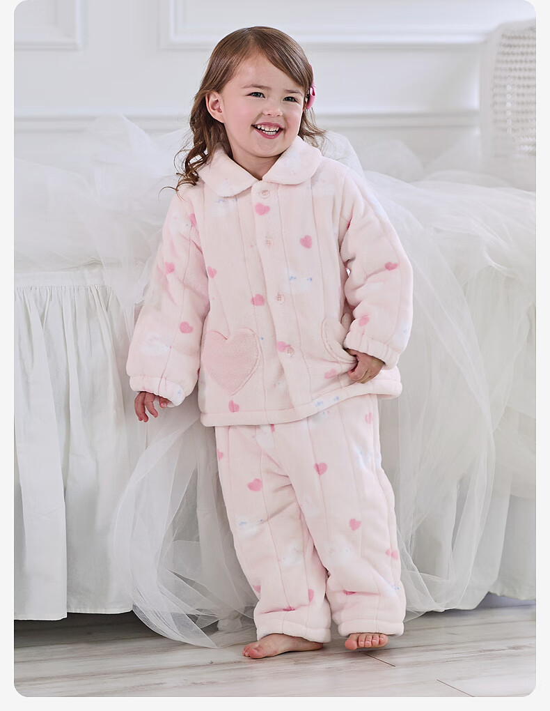DAVE & BELLA Kids Plush Homewear Set Boys Winter Coral Fleece Pajamas Girls 2