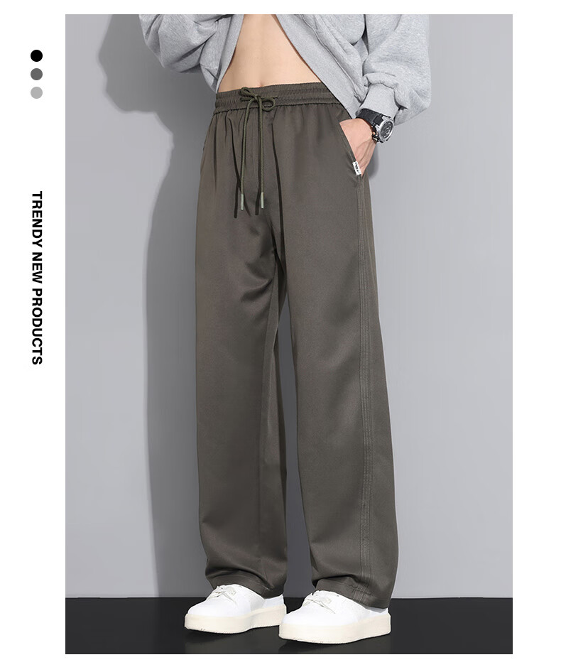 Warrior Casual Pants for Men, Autumn Loose Straight-Leg Draping Comfortable Trousers, Elastic Trendy Fashionable Sports Long Pants for Me 5