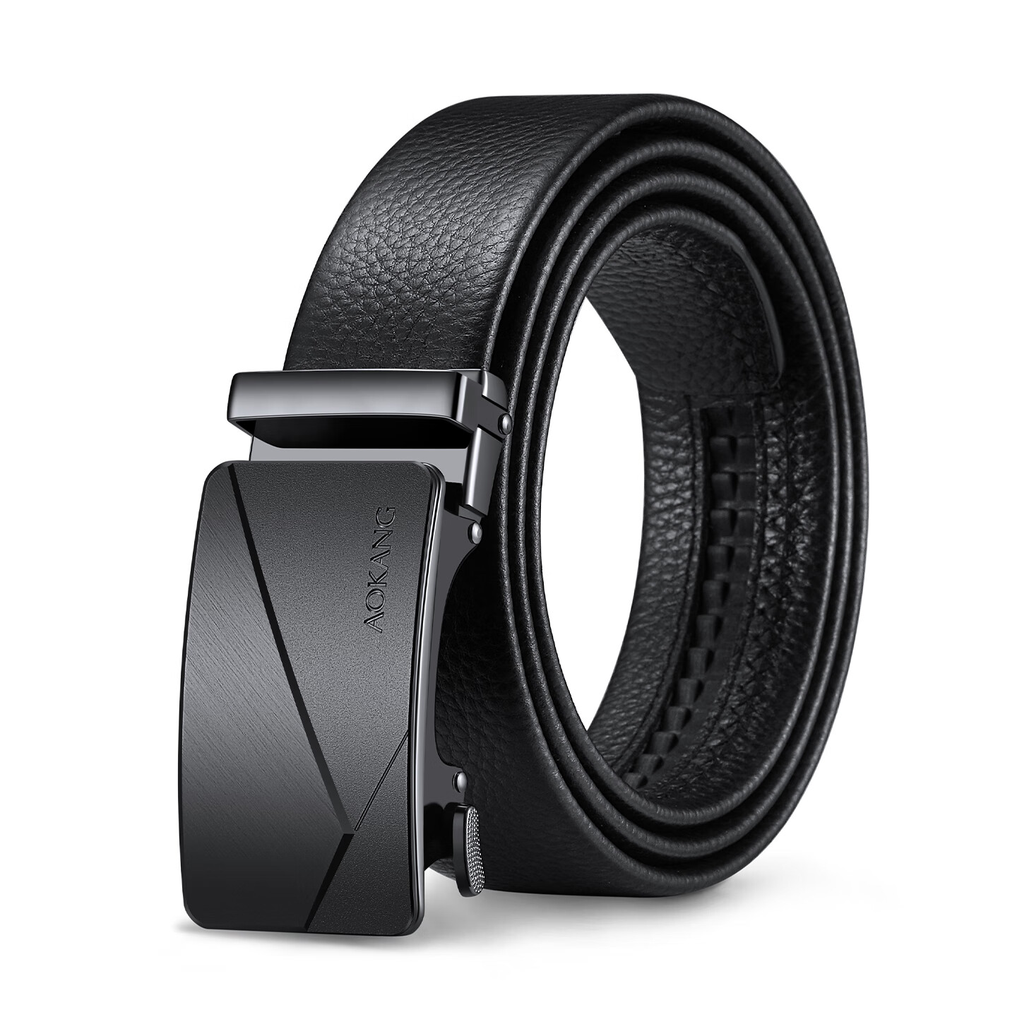 Aokang Men's Genuine Top Layer Cowhide Leather Business Casual Belt with Premium Gift Box for Men and Elders