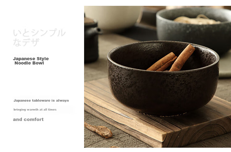 PINYU Japanese-Style Ramen Bowl, Tableware Noodle Bowl, Large Home Use Bowl for Noodles And Soup, Heat-Resistant Ceramic Soup And Noodle Bowl [White] 3