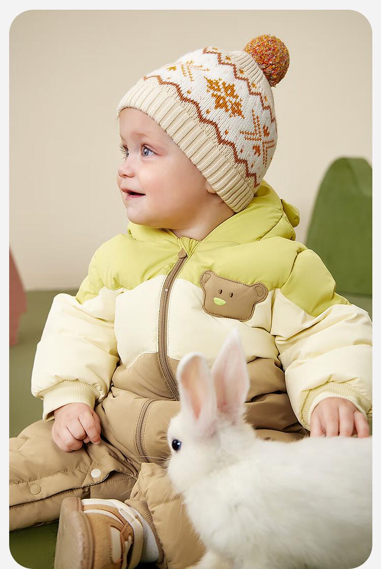 Minibala Unisex Kids Down Jumpsuit Baby Cute Romper 2025 Winter 6