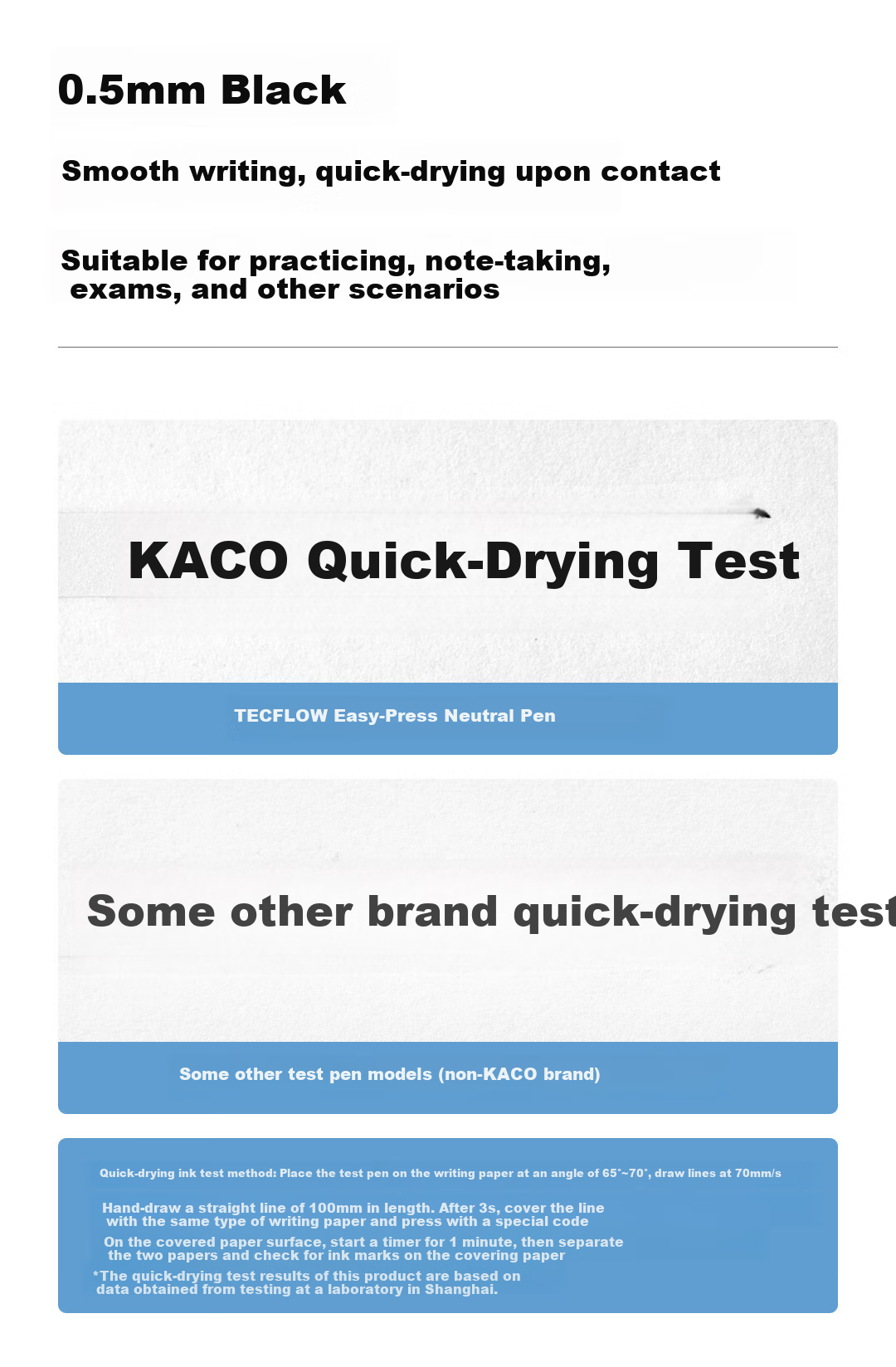 KACO Black Pen Business Meeting Office Signature Pen 0.5mm Black Bullet Tip Retractable Gel Pen Quick-Dry Water Pen Student Exam Brush Pen Ballpoint Carbon Pen 10pcs/Box 6