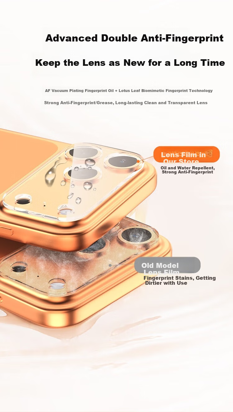 LLUNC [2-Pack] IPhone 17 Pro Max Camera Lens Protector, Apple 17 Pro Max Non-Destructive Ultra-Clear Camera Tempered Glass Film, Scratch-Resistant, Wear-Resistant, Shockproof, All-In Full Coverage 4