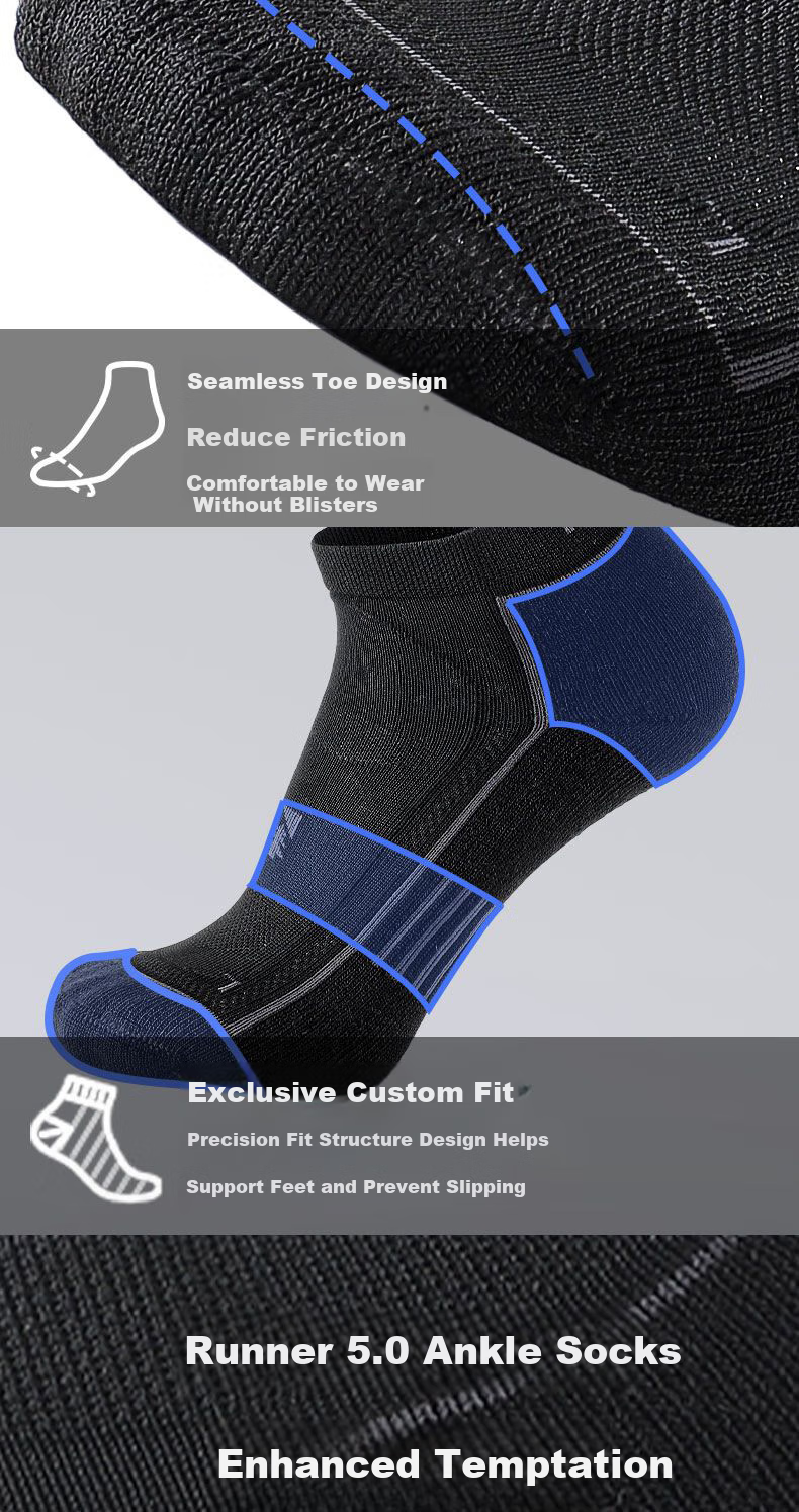 ALPINT MOUNTAIN Merino Wool Socks, Professional Marathon Running Socks, Beautiful Sports Socks for Men, Moisture-Wicking And Sweat-Absorbing 6