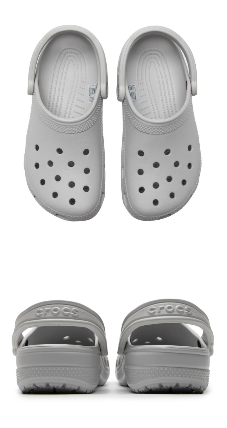 Crocs Classic Clog Sandals for Men And Women, Casual Fashion Trendy Beach Shoes with Closed-Toe Slip-On Slippers 10001-1FT Size 42-43 4