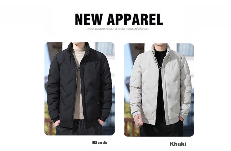 JEEP SPIRIT Men's Autumn Winter Down Jacket White Duck Down Thickened Warm Coat Black 5XL 9