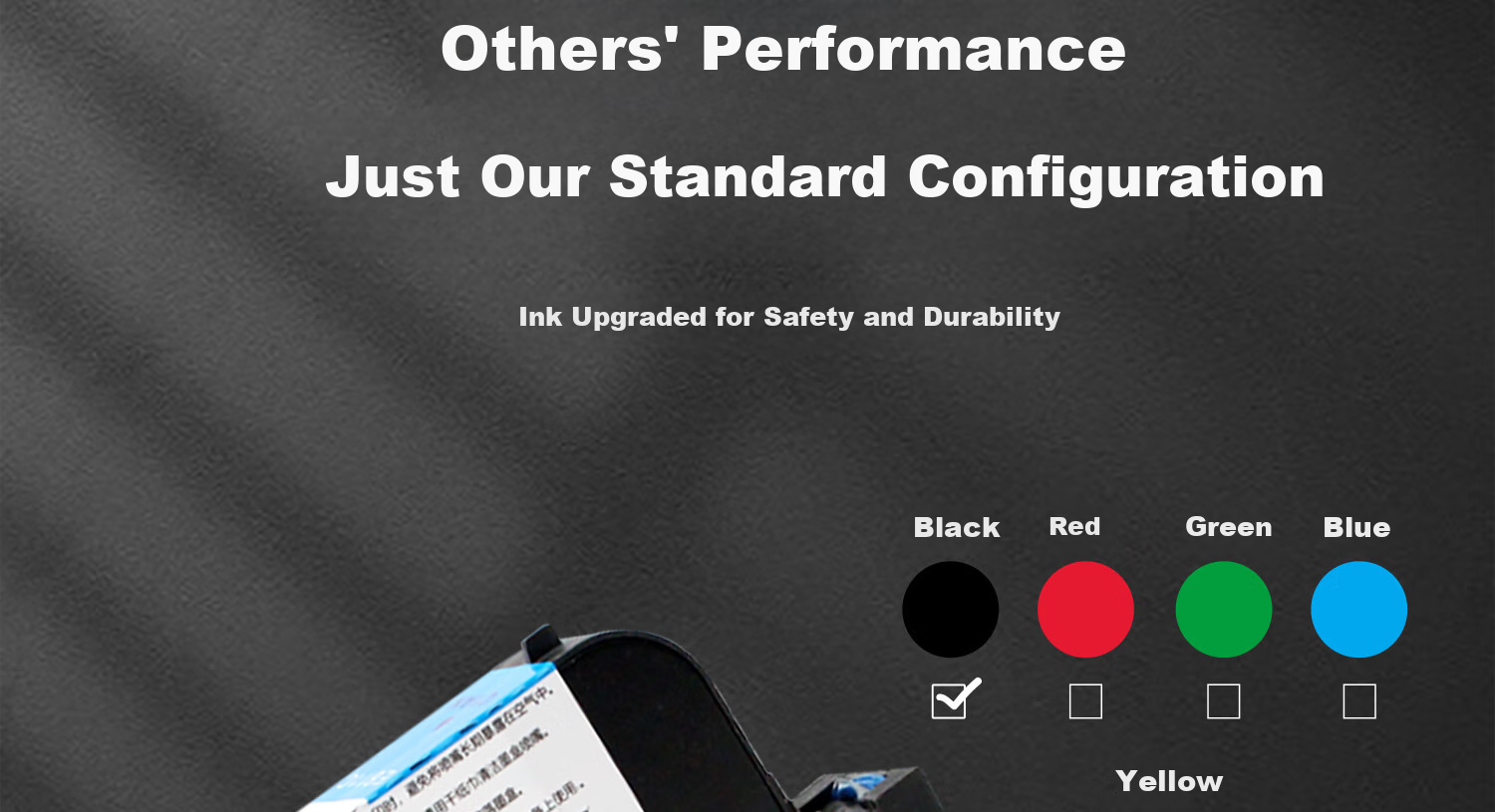 Yihe (YIHERO) Quick-Drying Ink Cartridge, Handheld Coding Machine, Universal High-Adhesion Ink Cartridge, Black Ink 7