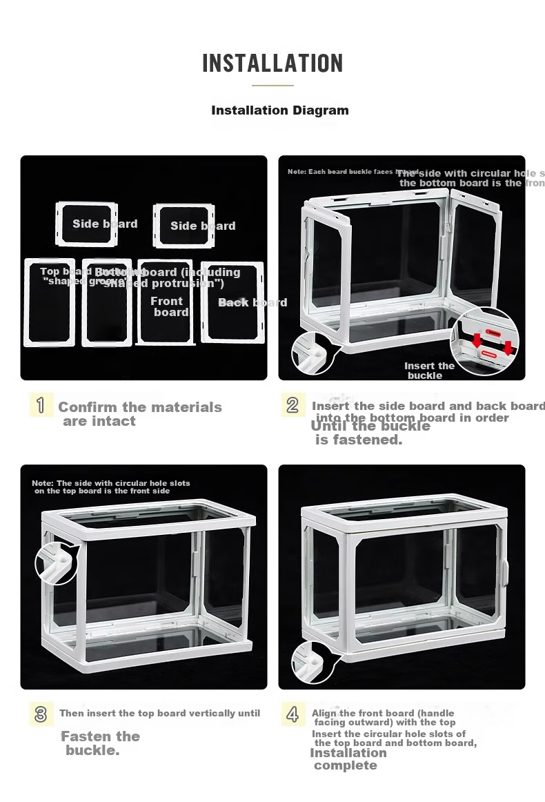 OManti Blind Box Figurine Storage Box, Glass Display Shelf, Transparent Dust-Proof Display Case for Dolls And Figurines, Pop Mart Display Cabinet 7