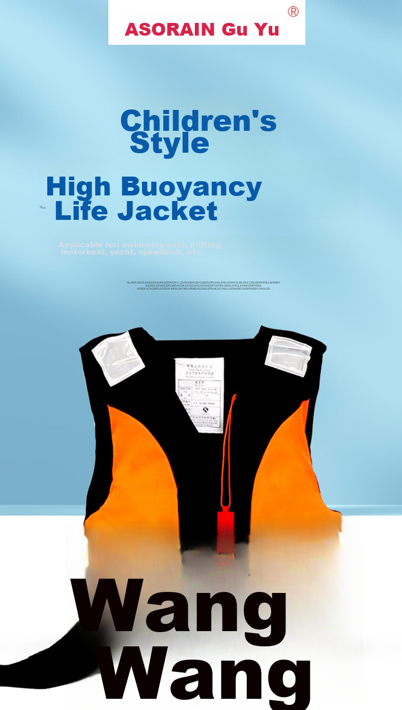 ASORAIN Green Children's Life Jacket, Swimming Suit with Whistle, Reflective Strips, Outdoor Flood Prevention, Rafting, Surfing Safety Gear 1