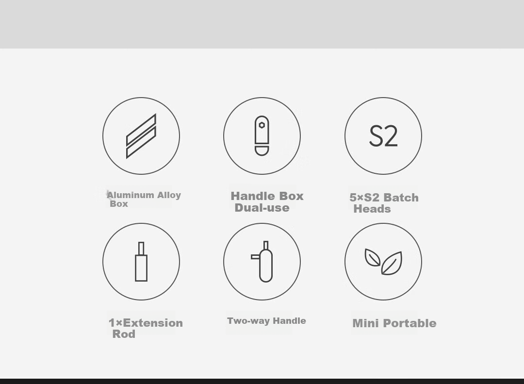 DUKA Multi-Function Screwdriver Set, Phillips Hex Flathead Bits, Portable Household Tools, New Xmini 3