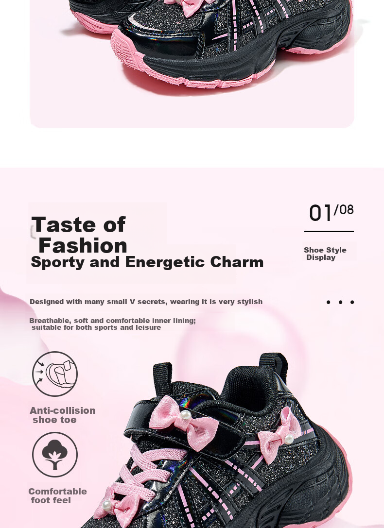 Barbie Children's Sneakers, Girls' Spring And Autumn Sports Shoes, Outdoor Girls' New Dad Shoes DA6915 4