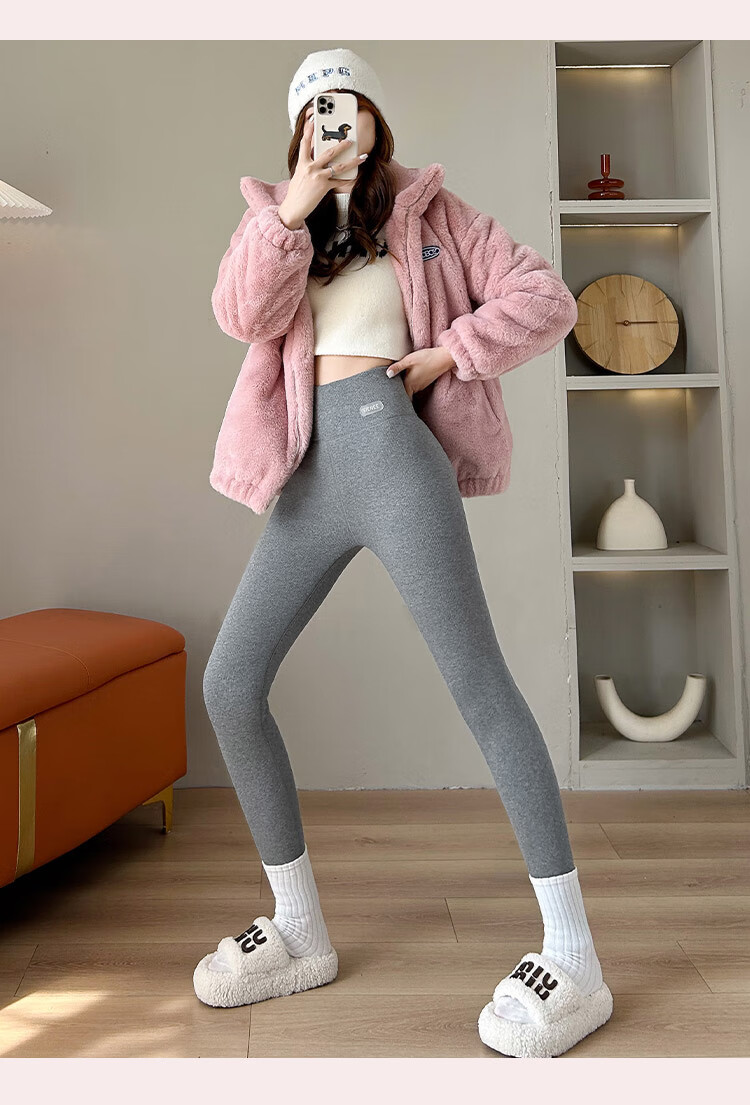 Tingmei Women's Thermal Leggings with Wool, Mulberry Silk, and Cotton - Slim Fit High Waist Magic Pants, Fleece Lined and Thickened 16