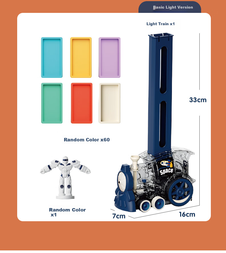 Maggic Seed Children's Educational Electric Toy, Dominoes, Small Train, Automatic Card Dispenser, Building Blocks, Boys' New Year Gift 13