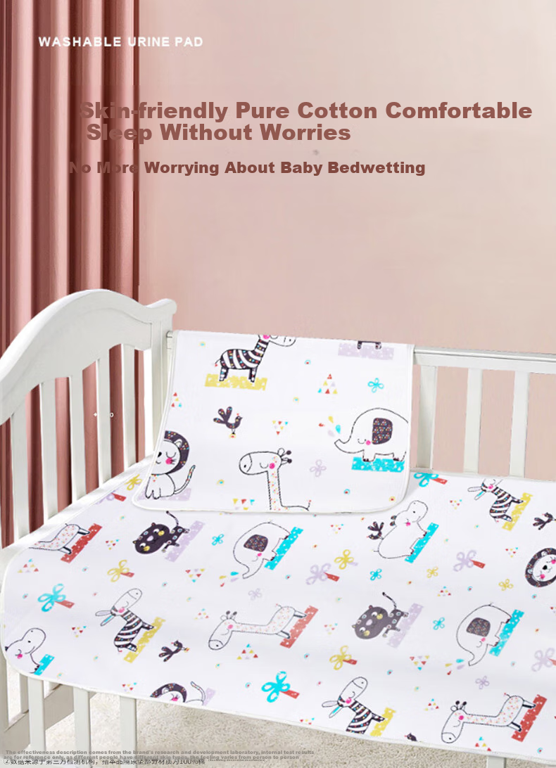 Ankexin Washable Diaper Pad, Pure Cotton Baby Bed Mat, Newborn Postpartum Pad, 80*100cm 1