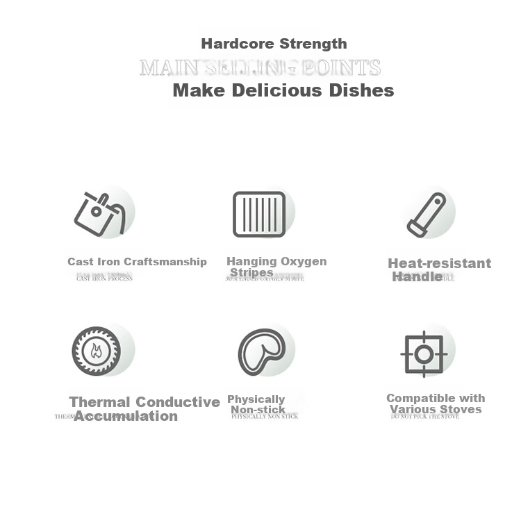 DES LON (DESLON) Enamel Steak Pan, Non-Coated Non-Stick, Household Flat-Bottom Griddle, for Grilling Eggs, Burgers, And Western Cuisine 2