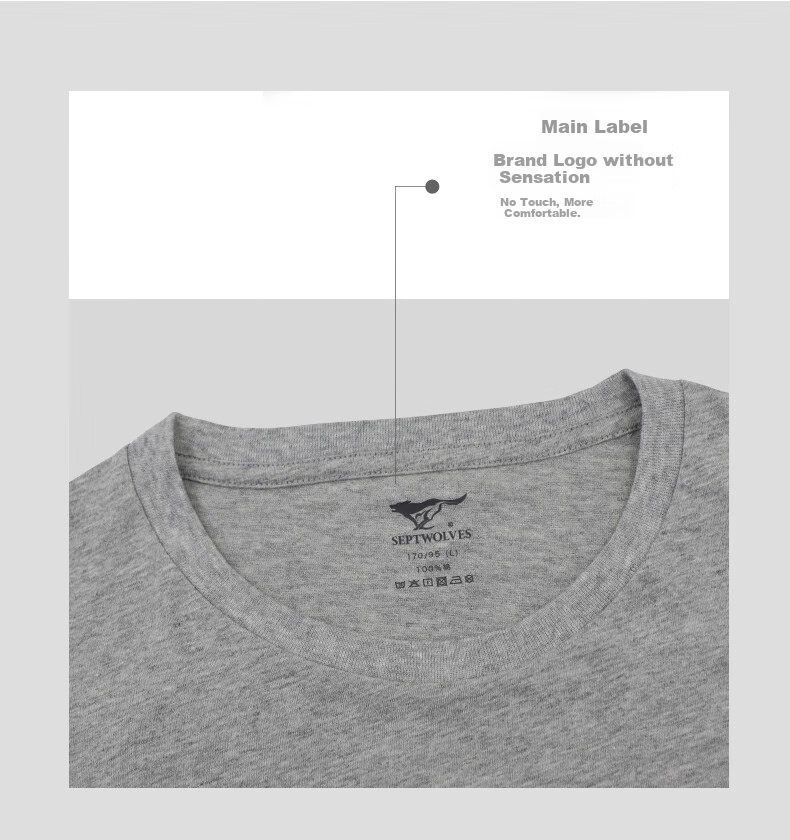 Seven Wolves Men's Short Sleeve V-Neck T-Shirt Pure Cotton Casual Wear Basic Tee White 3-Pack 2XL 9