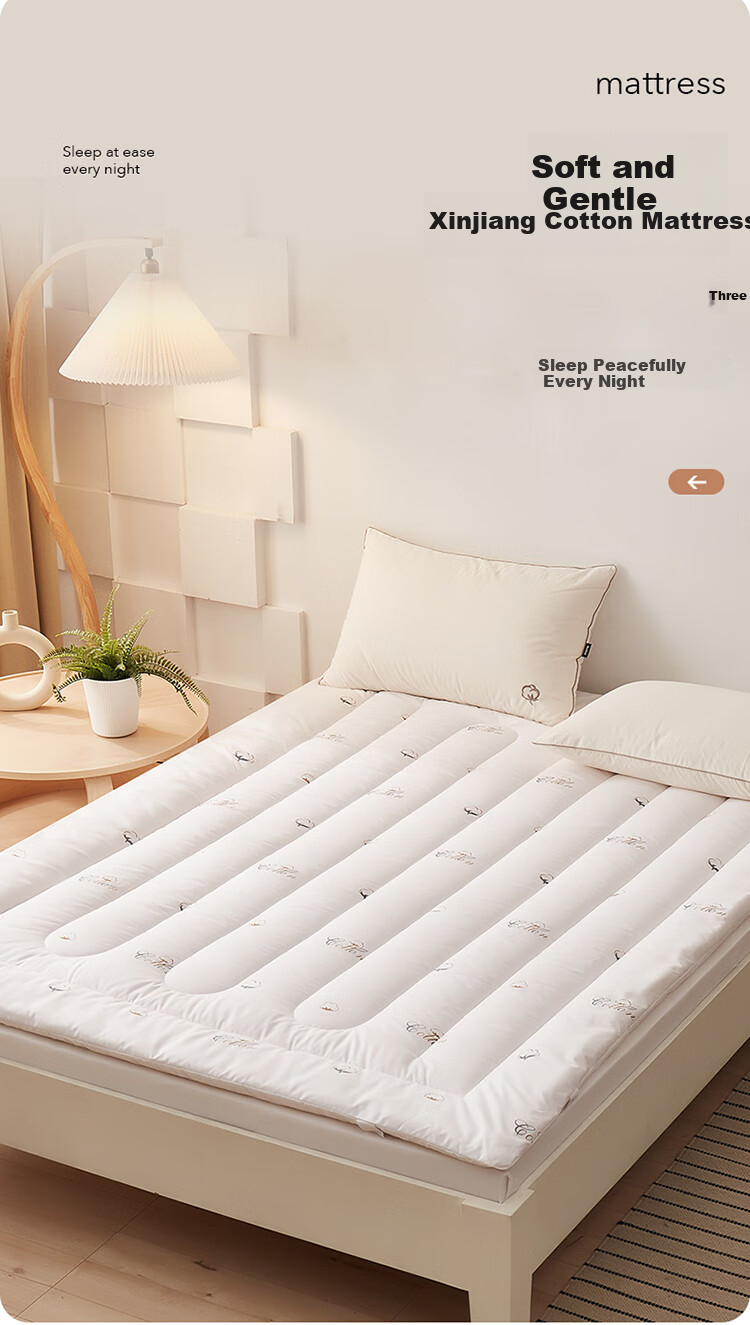 Dohia Home Textiles Mattress Pad, 100% Xinjiang Cotton Mattress Topper, Student Dormitory Mattress, 0.9 Bed 90*195cm 1