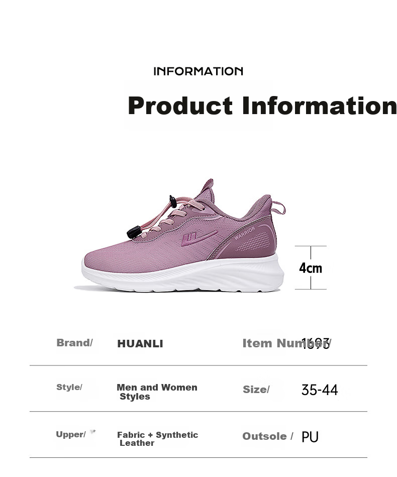 Huili Official Women's Shoes, Elderly Women's Shoes, 2026 Summer Loose Comfortable Flyknit Shoes, Lightweight Soft-Soled Women's Shoes, Black And Pink, Size 37 6
