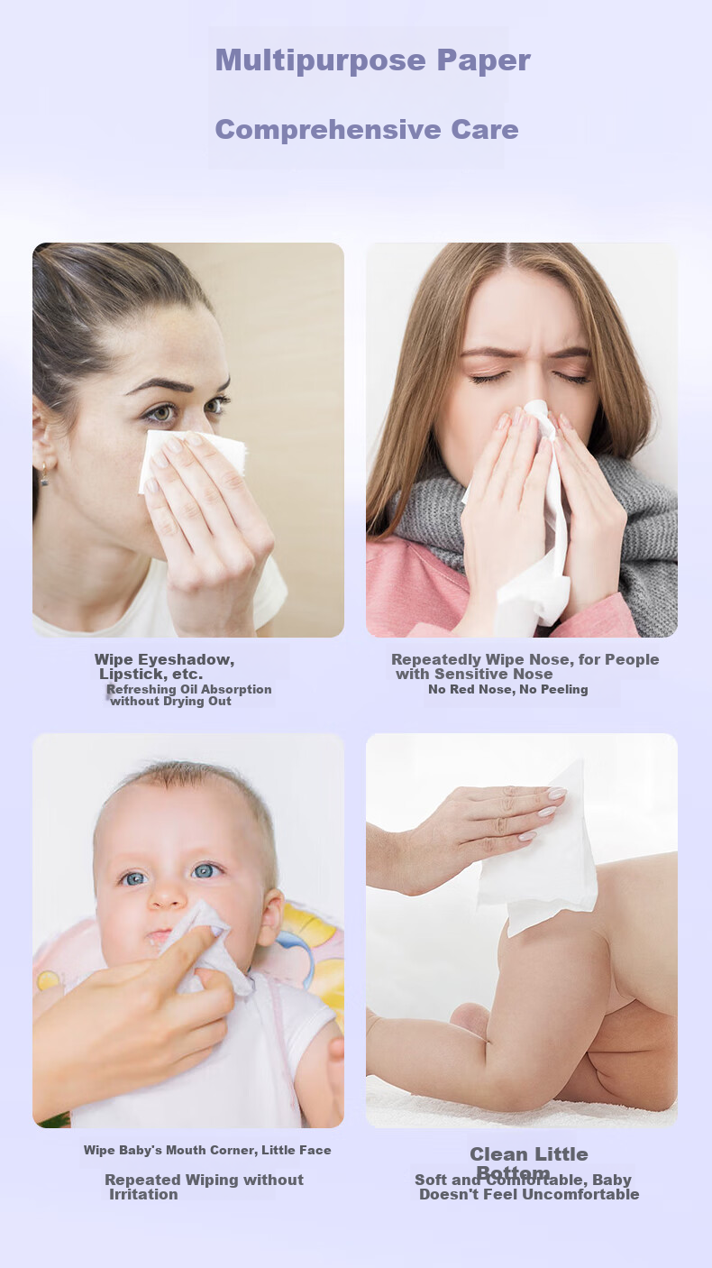 Zhiyue Moisturizing Facial Tissues, Cream Paper, 3-Ply, 120 Sheets*10 Packs, Soft And Smooth Napkins, Cloud-Soft Tissues, Whole Box Facial Tissues 10