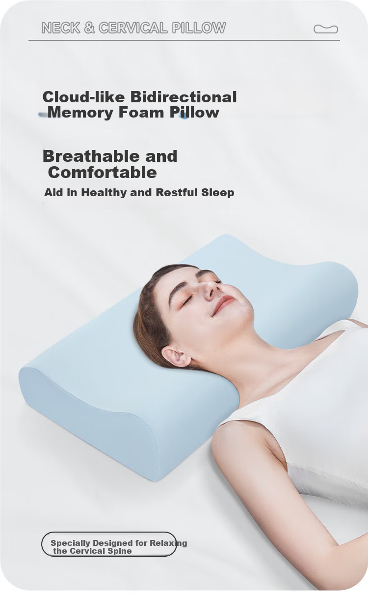 Aeromax Memory Foam Pillow for Cervical Spine Support, Deep Sleep Cloud-Like Comfort, High And Low Dual-Use Adult Sleeping Pillow 1