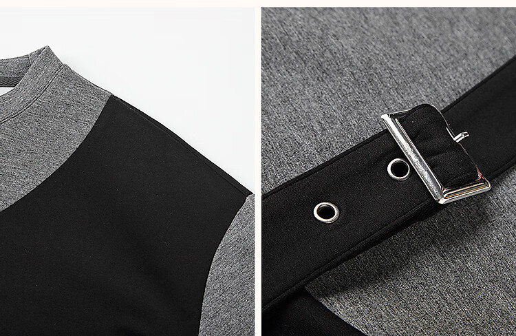 Dme Modern Colorblock Sweatshirt Autumn Crewneck Casual Long Sleeve Straight Sweatshirt for Women 5