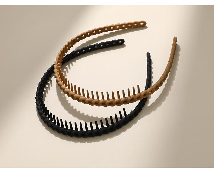 CHIMERA [Face Washing Special] 2-Piece Simple Toothed Non-Slip Headband, Hair Clip, Hair Accessory, Hair Ornament for Wome 10