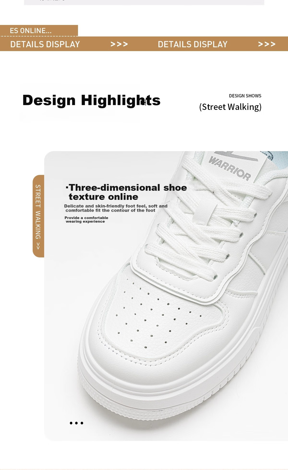 Warrior Women's Shoes, White Sneakers, Skateboard Shoes, New Spring 2026 Leather Dad Shoes, Thick-Soled Heightening Versatile Casual Sports Shoes 10