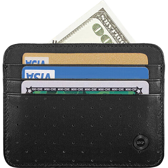 BVP Men's Card Holder, Unisex Slim Style with Multiple Card Slots, Top-Grain Leather, Bank Card Case, Business Card Holder, Birthday Gift