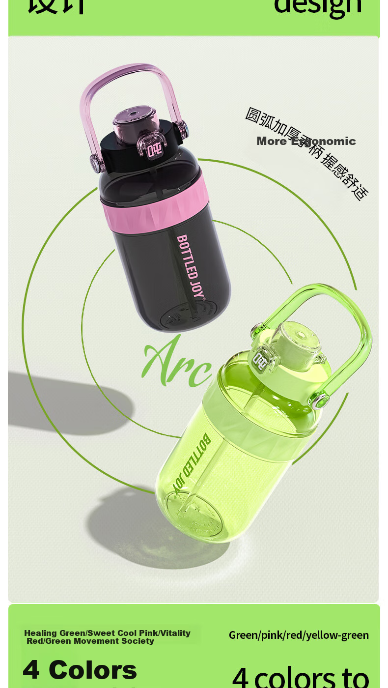 Dundunchang Dundun Bucket Children's Water Bottle Sports Bottle Large Capacity Dundun Cup High Temperature Resistant Tritan Summer Plastic Cup 3