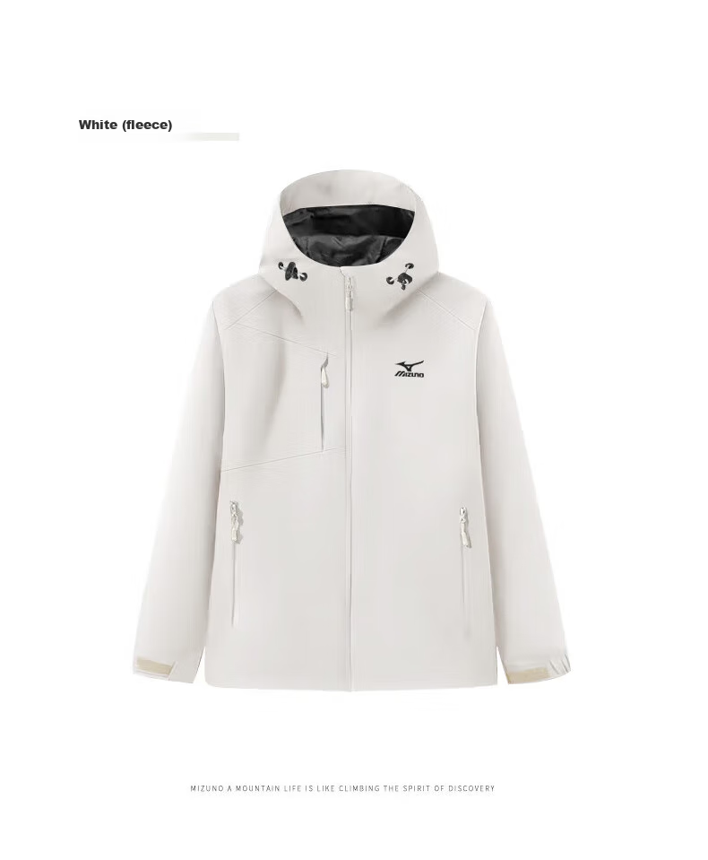 MIZUNO Men's Outdoor Woven Windbreaker Single-Layer Windproof Hooded Jacket Navy Blue [Spring/Autumn] L 9