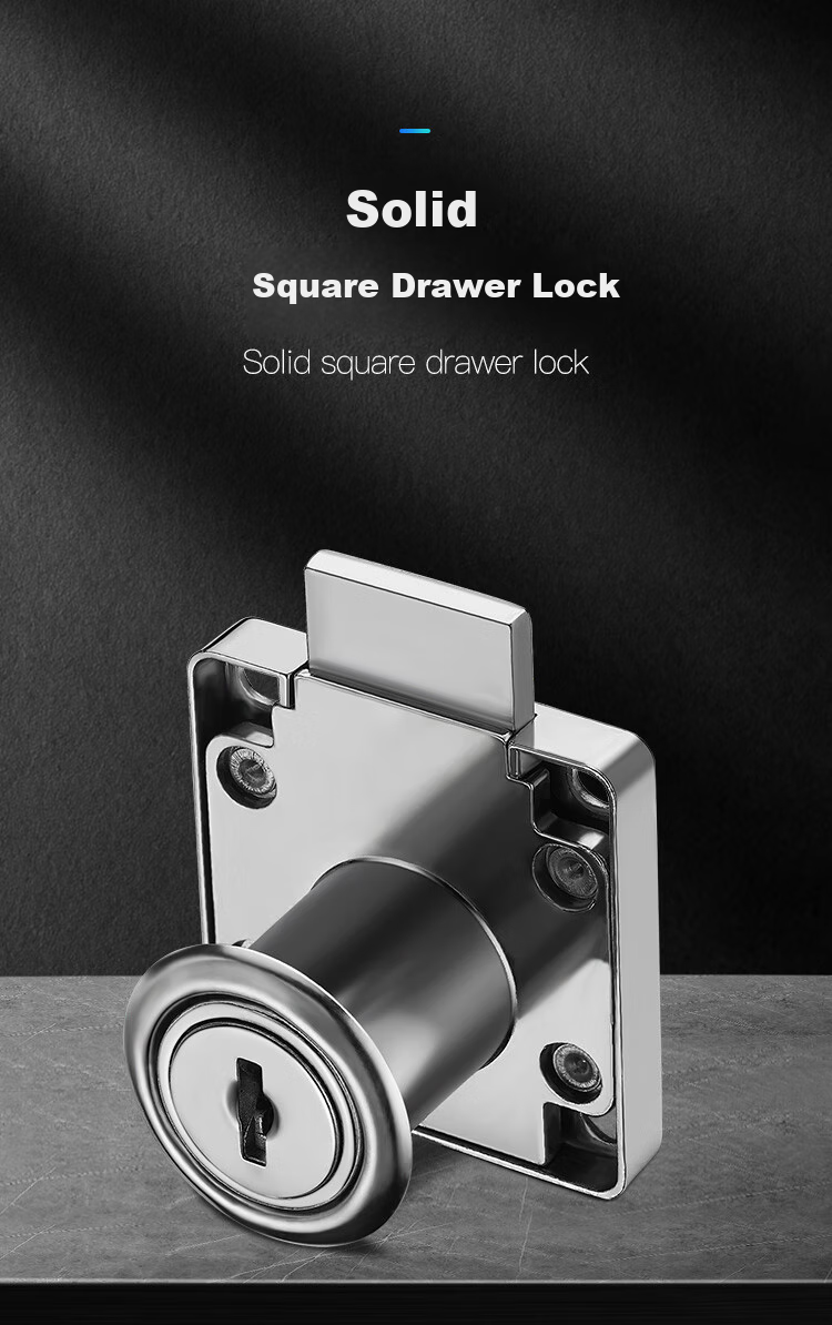 IGear Drawer Lock, Flat Head Lock, File Cabinet Furniture, Wardrobe, Bedside Table, Safety Lock, Thickened Office Desk Storage Cabinet Lock 1