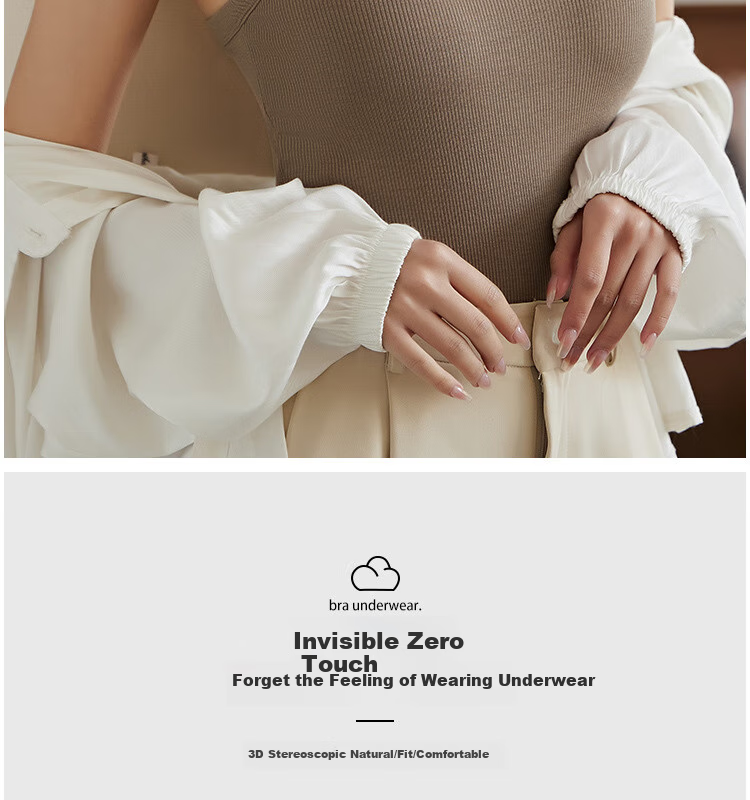 LangSha Wireless Bra Vest for Women with Built-in Chest Pad, One-piece Innerwear, Plus Size, Sexy, Versatile, High Elasticity, Breathable Camisole 2