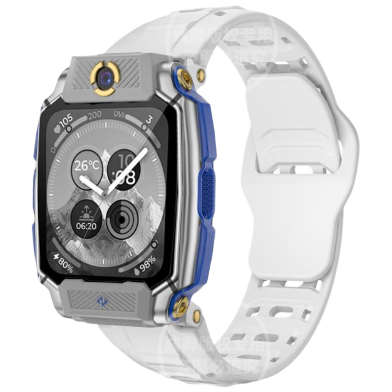 CHENSONG Silicone Breathable Mesh Strap for Xiaotiancai Z/Q/N/Y/D Series Kids' Smartwatch Light Gray