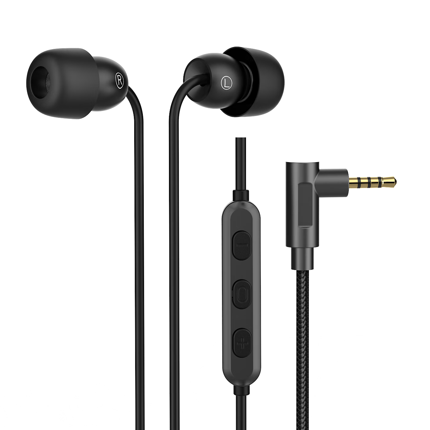 Wedoking Sleep ASMR In-Ear Wired Earphones Side-Sleep Noise-Isolating Noise-Cancelling 3.5mm Round Jack Wired Control Sleep Aid Anti-Snoring Compatible with Huawei Apple 15/16/17