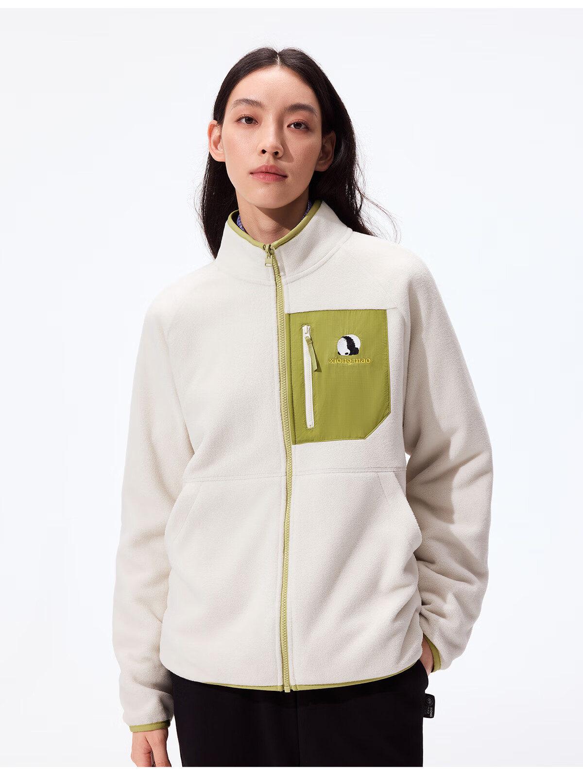 Panda Camel Series Outdoor Fleece Jacket Men and Women Autumn Winter Mountaineering Polar Fleece Coat Inner Liner 1220, M 27