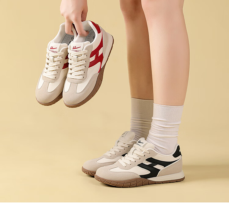 Warrior Dexun Women's Trendy Retro Sneakers, Low-Top Casual Shoes, Versatile Women's Footwear, WXY-M906MJ, Gray-Beige Size 40 1