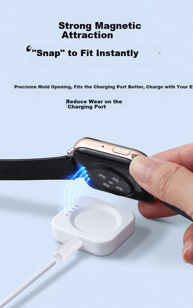 Masentek Magnetic Wireless Fast Charging Dock for OPPO Watch 4 Pro/Watch S/3 Pro/X2/X/SE/4/3/2 and OnePlus Watch 2 Accessories 3