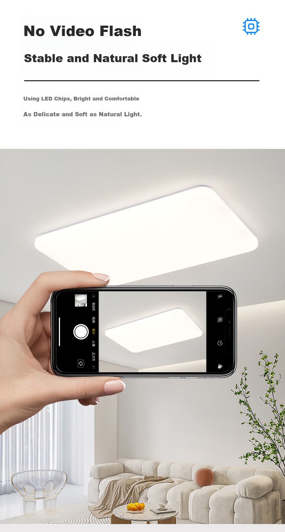 NVC Ceiling Light, Living Room Main Light, Simple Cream Style LED Lighting Fixture, Bedroom Light, Dining Room White Moon X 2