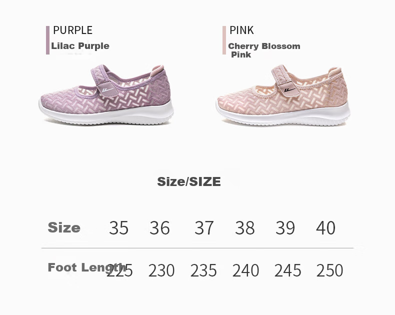Warrior Mom Shoes, Autumn Women's Slip-Ons, Elderly Soft-Soled Sports Casual Walking Shoes, 0896 Purple, Size 39 11