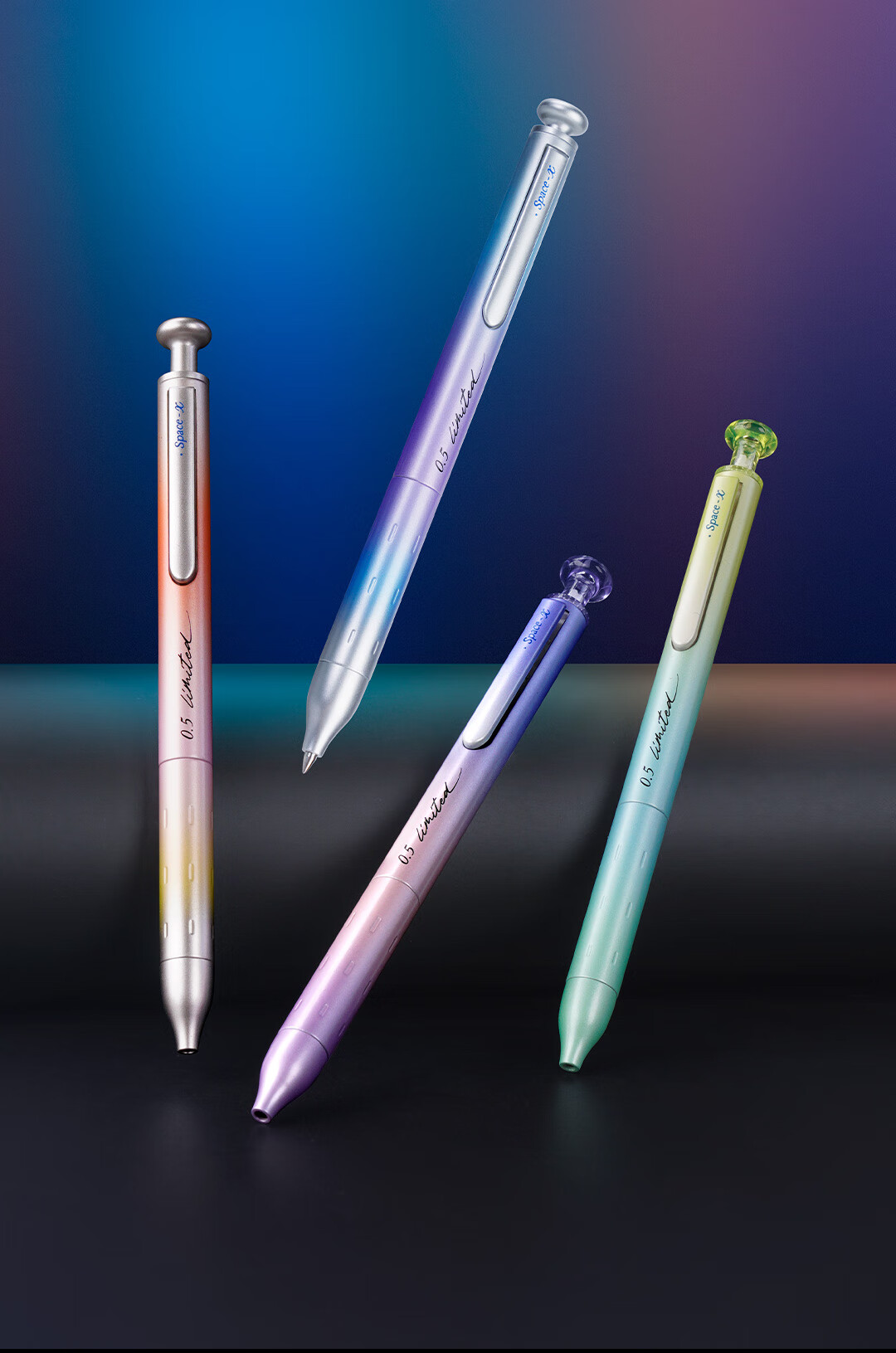 Dianshi Cyber Limited Edition Time Capsule Retractable 0.5mm Black Gel Pen High-Value Student Writing Practice Pen 0154A2Plus [5-Pack] 11