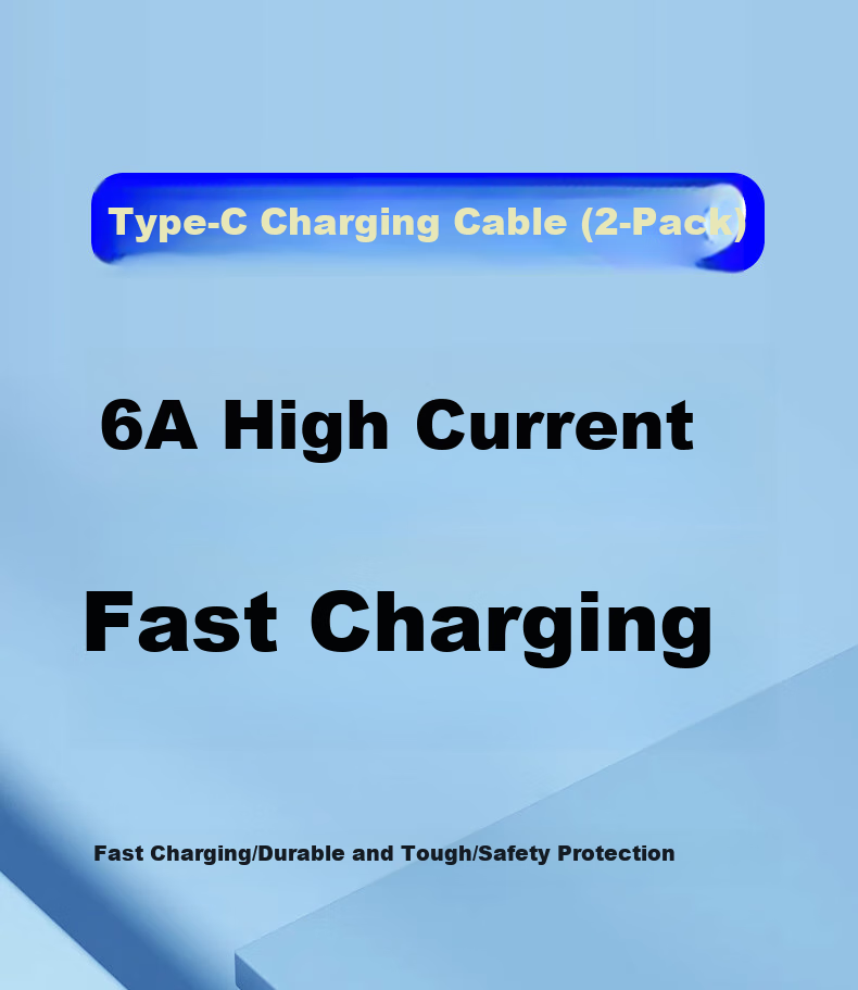 Masentek Type-C Charging Cable, Android Phone Data Cable USB-A to C Fast Charging 6A Compatible with Huawei, Honor, Vivo, Xiaomi, OPPO, Apple Lightning Micro 1 Meter 2