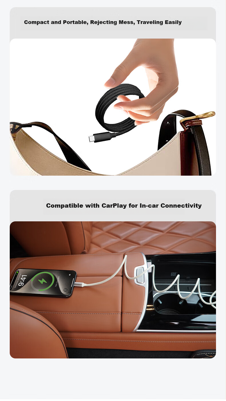 JD Jingzao 240W Overheat Protection Braided Dual-Head Type-C Data Charging Cable for Huawei Honor Xiaomi PD Fast Charge Apple iPad 17/16/15 2